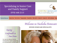Tablet Screenshot of nashobahomecare.com